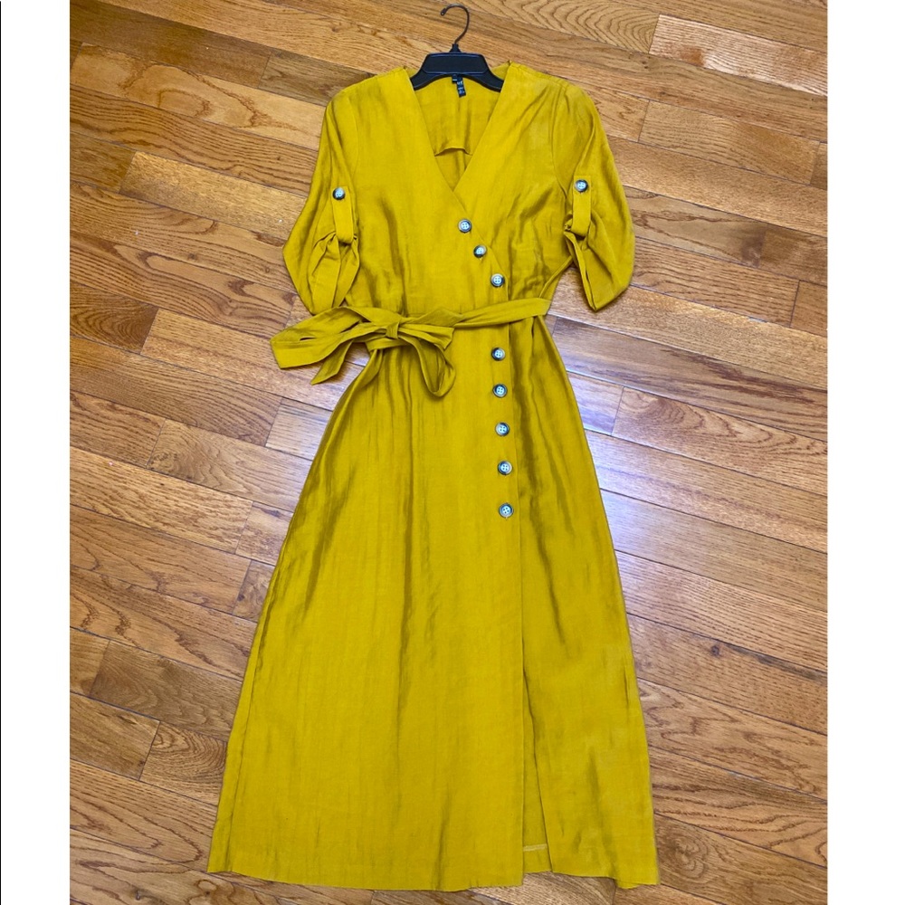 🤎Zara Safari Midi Flowy dress ( size L )